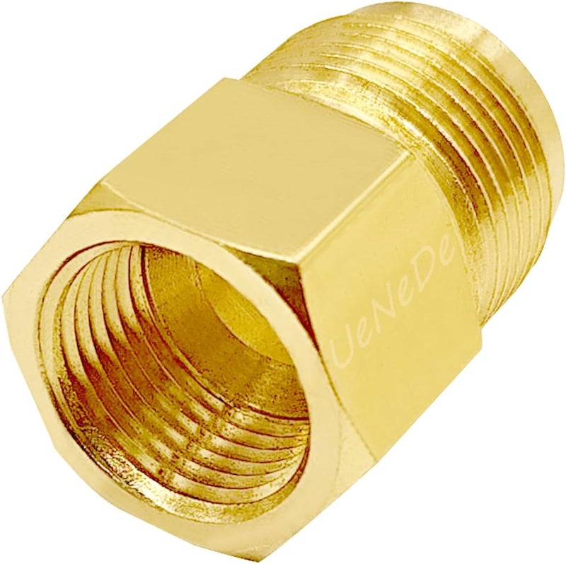 Uenede 2PCS Brass Coupler 5/8" Flare Female to 1/2" Flare Male Tube Gas Adapter Nipples Pipe Fittings Hose Connectors - Image 4
